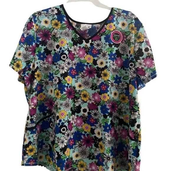 Scrubstar Other - Floral Scrub Top NEW Women’s XL